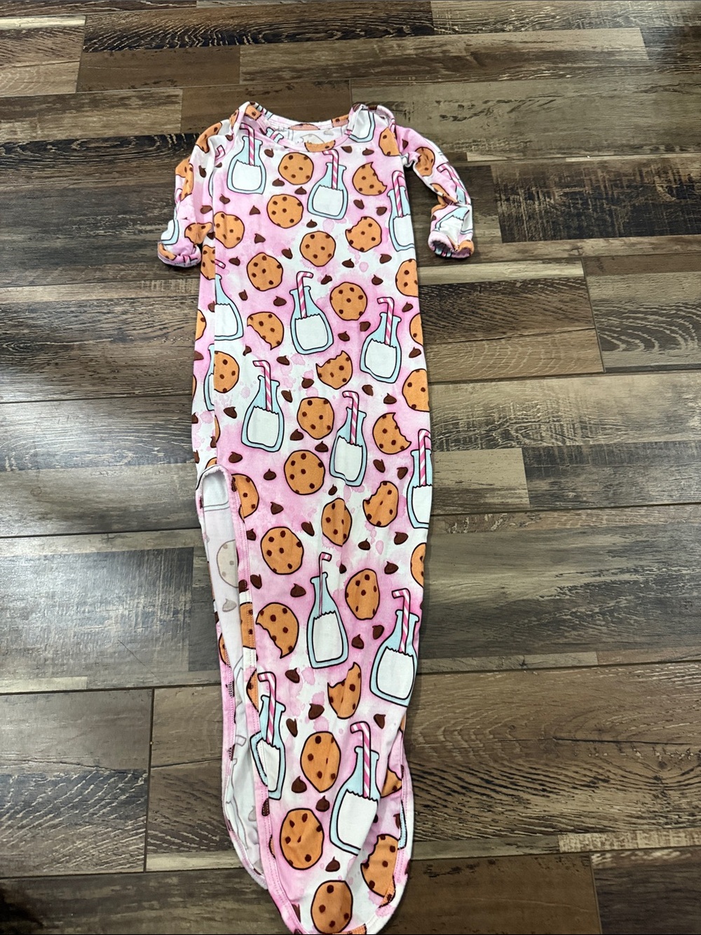 Cozy Pink Milk & Cookie nightgown for Kids